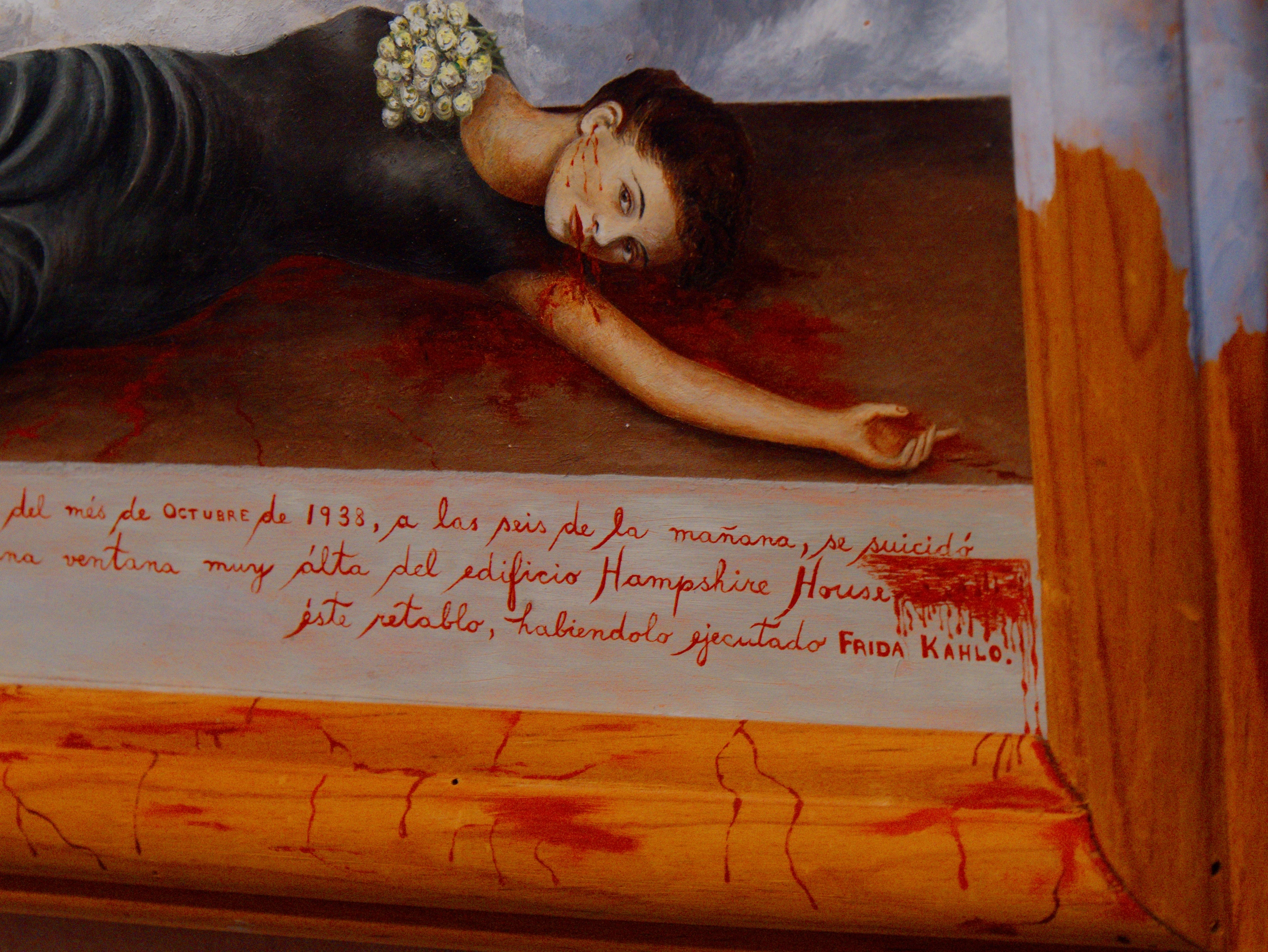 Detail of Dorothy Hale’s face in the painting