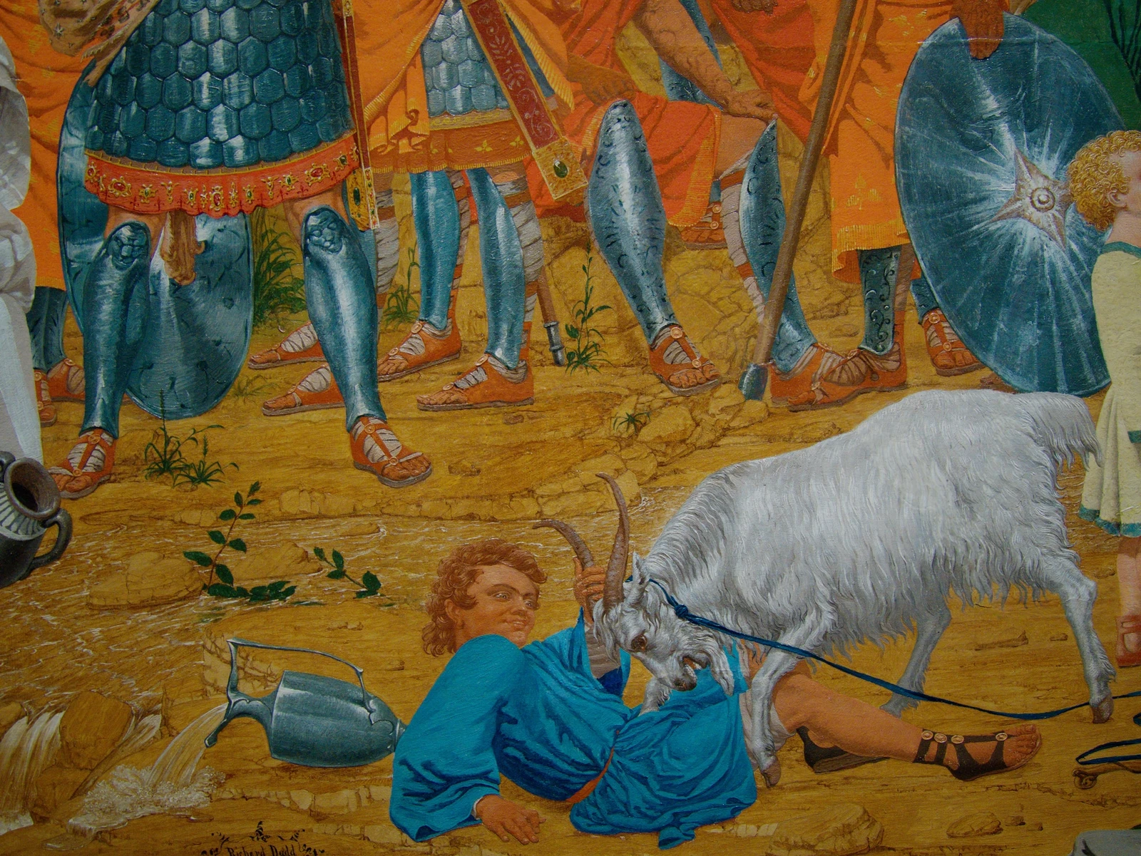 Figures and landscape in The Flight out of Egypt