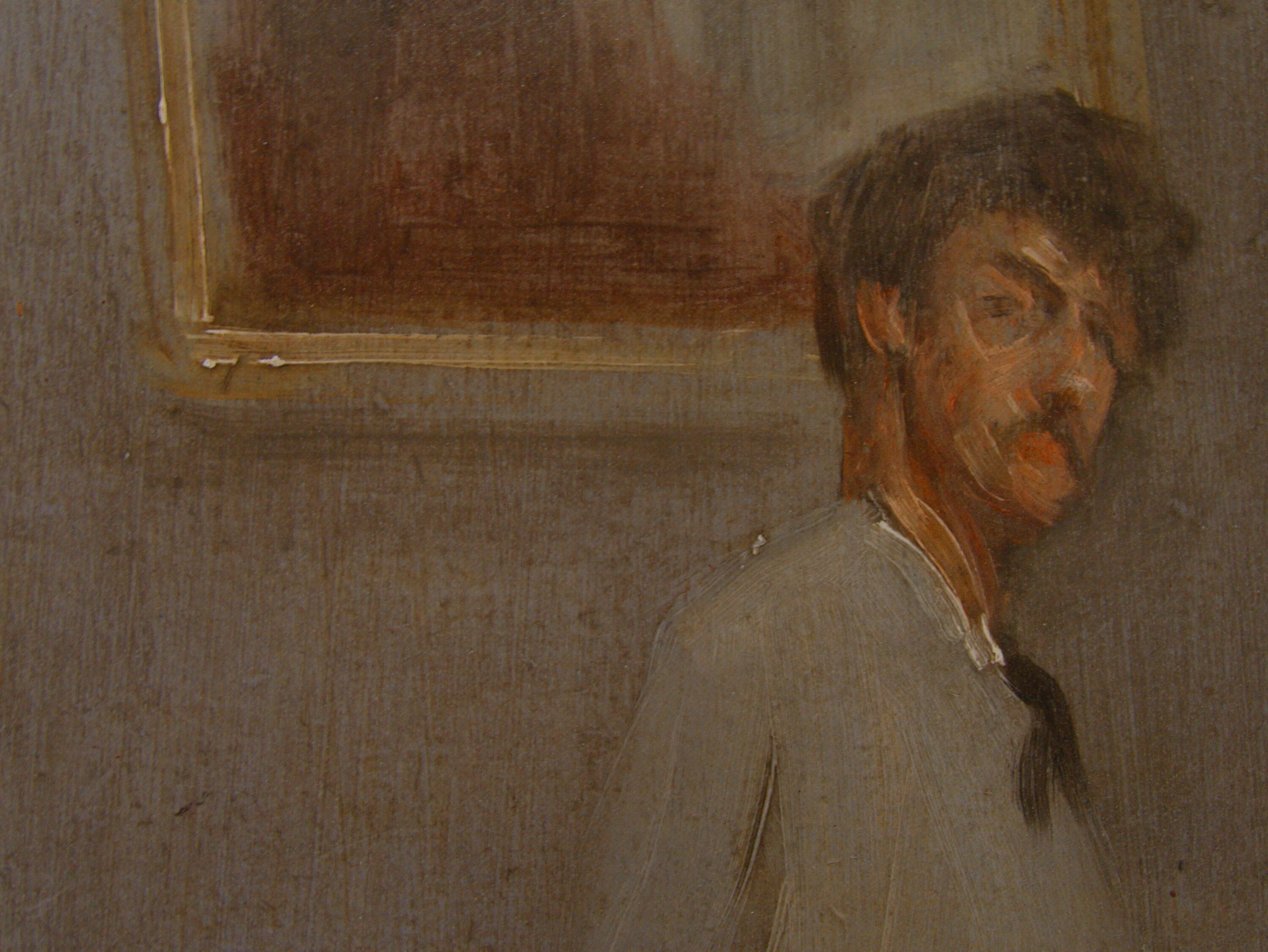 Detail of The Artist in his Studio