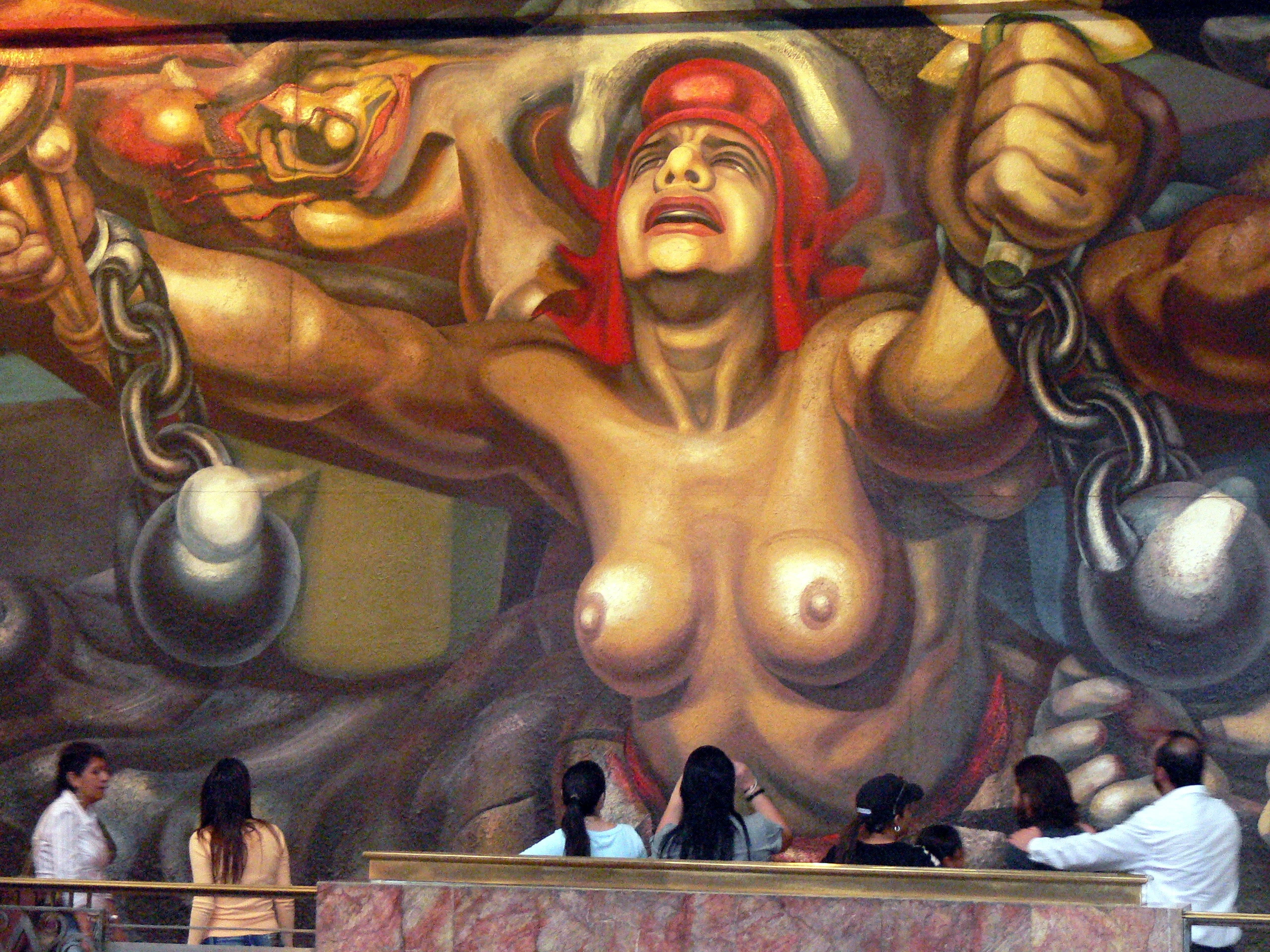 New Democracy, mural by David Alfaro Siqueiros